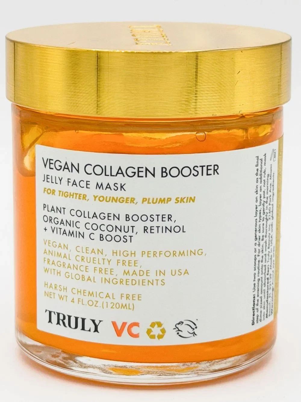 NWT TRULY VEGAN COLLAGEN BOOSTER JELLY FACE MASK FOR TIGHTER, YOUNGER PLUMP SKIN